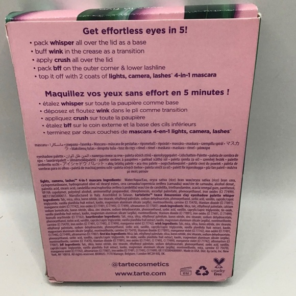 TARTE, Lights, Camera, Lashes Palette: 6 x 0.038 oz / 1.1 g, & Mascara! NEW - Picture 2 of 2